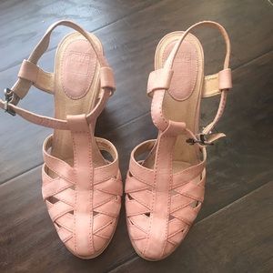 Pink Frye wedges